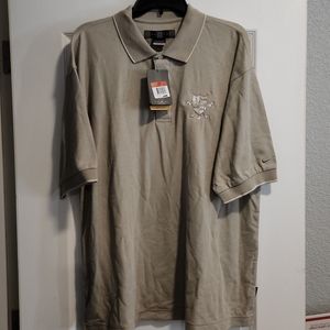 Vintage Nike Golf Mens Polo Large Dri Fit Short Sleeve 3 buff Bart 44 logo